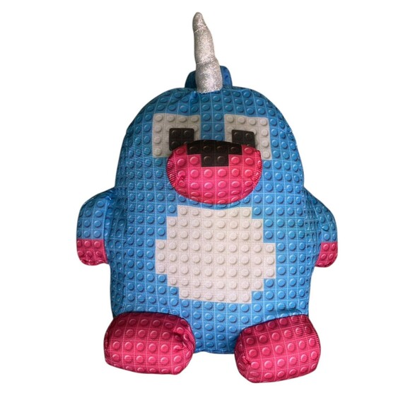 Nanco Plush Unicorn Plush Building Blocks Pattern Stuffed Animal 10” - Picture 6 of 11
